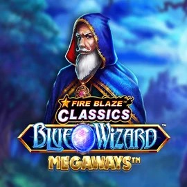 Play Fire Blaze Blue Wizard Megaways slot by Rarestone Gaming on boomerangkazino.com